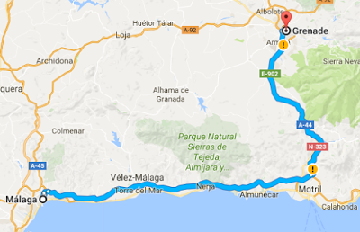 Malaga Grenade par la costa del sol 