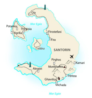 Carte Santorin 