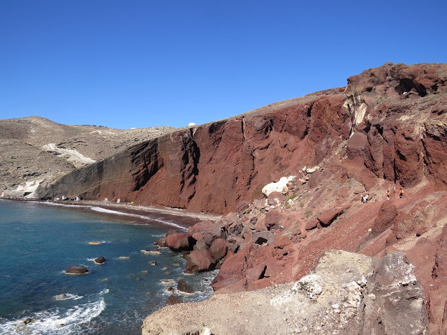 Red beach Santorin plages 