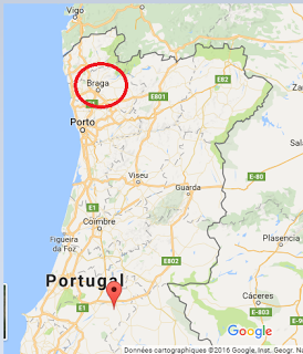Carte Braga Portugal 