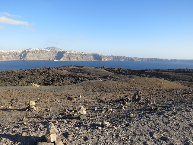 Vue santorin depuis cratère