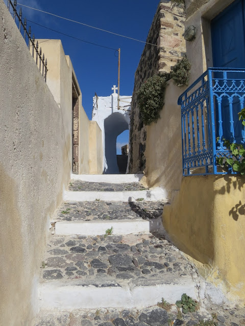Village de Pyrgos à Santorin