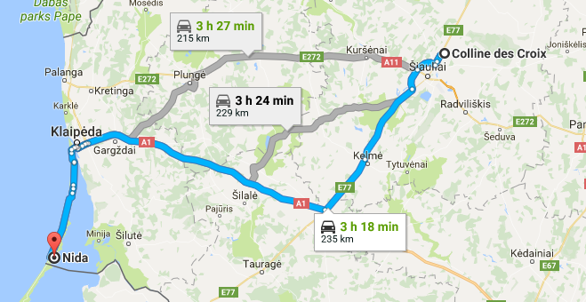 Isthme de Courlande à la colline des croix Lituanie 