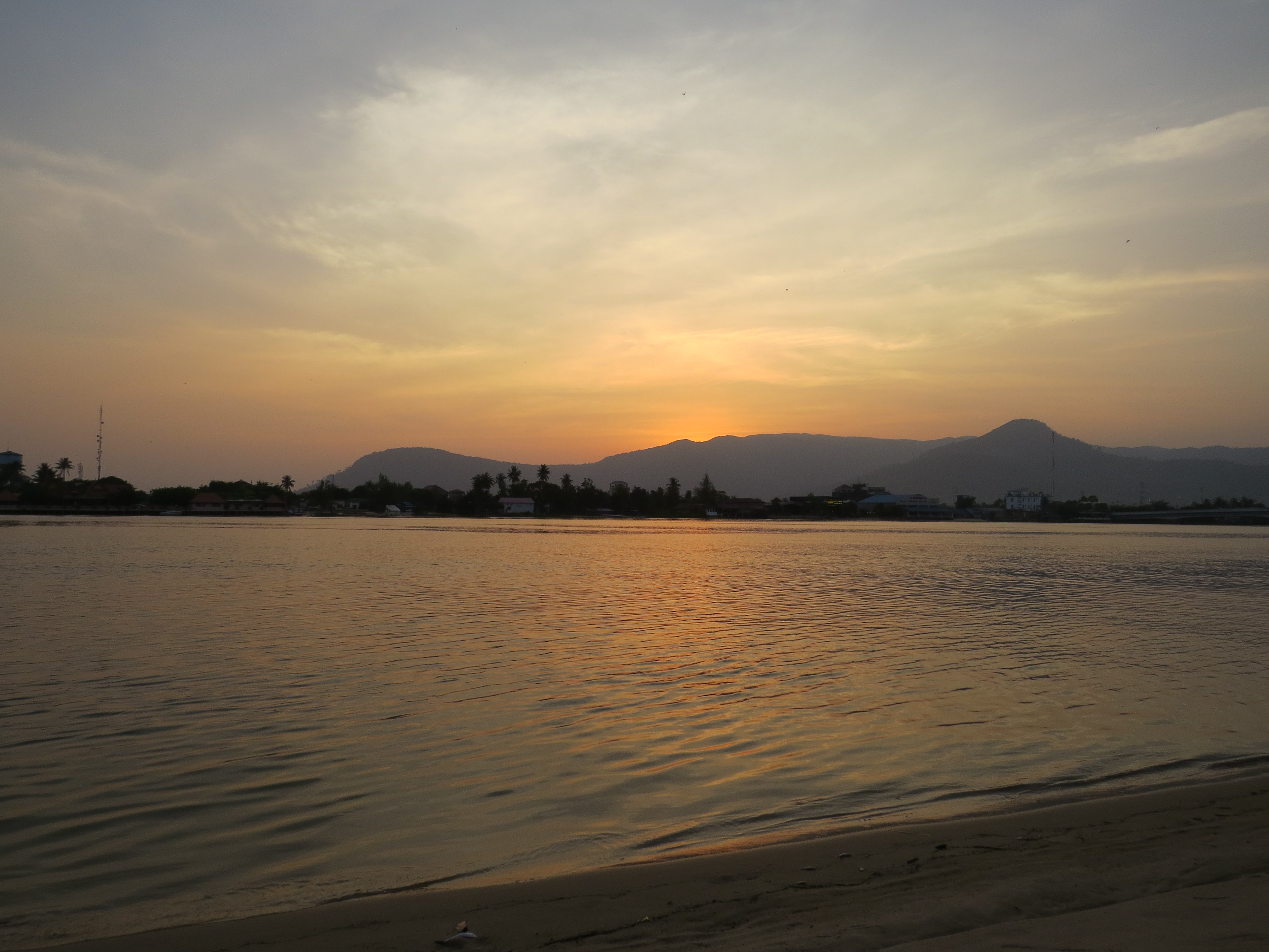 Coucher soleil Kampot