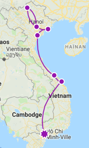 Itinéraire Vietnam 1 mois