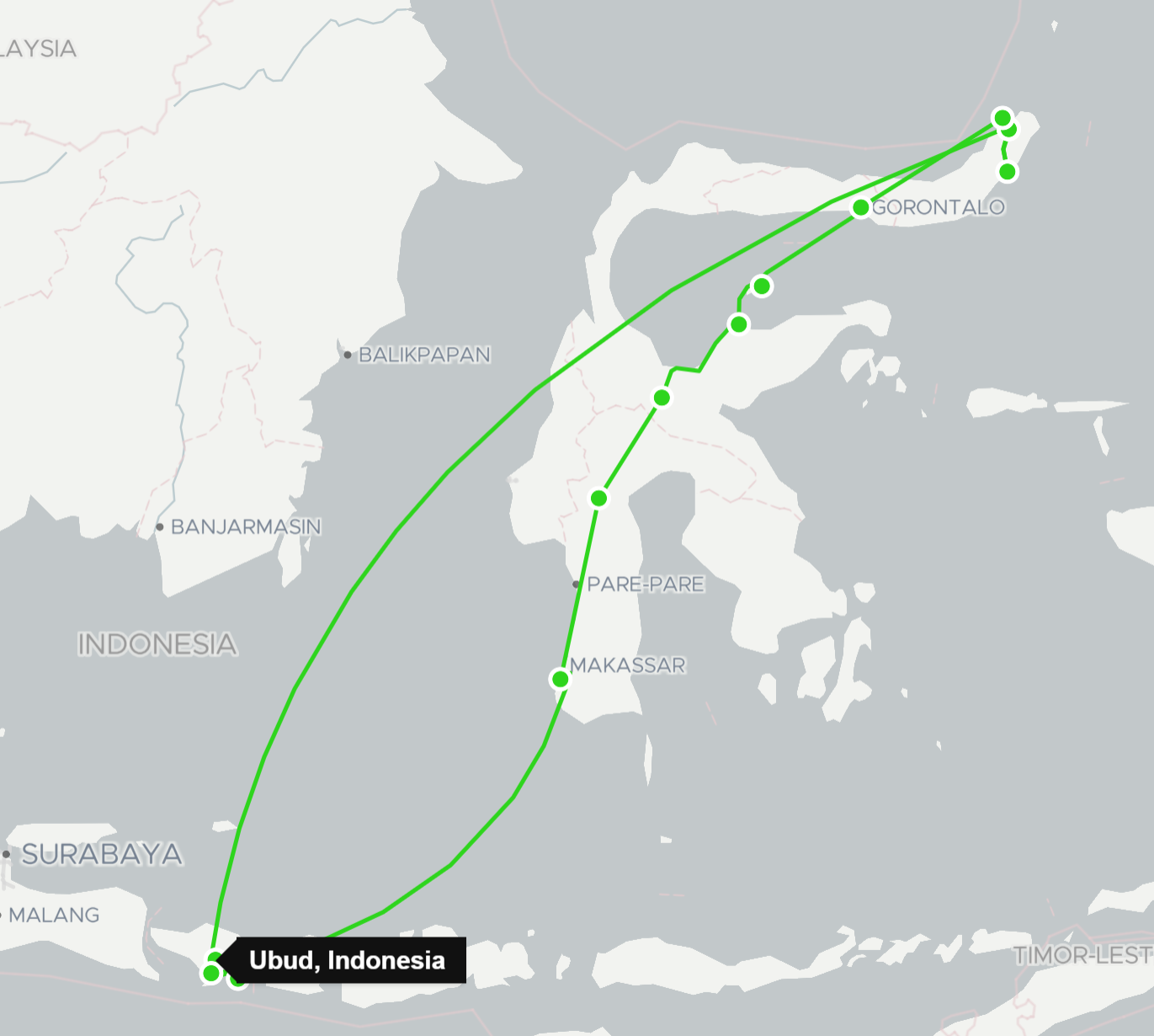 Itinéraire Bali Sulawesi