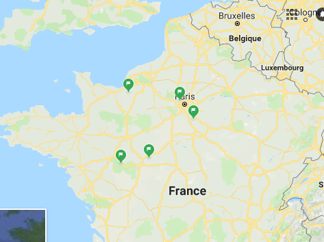 Idée visite châteaux France